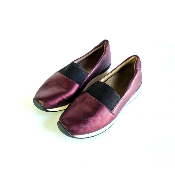 VIONIC Cosmic Cameo Camo Slip On Shoes Maroon Sz 10 42 Wide Dk Red Comfort - Picture 2 of 15